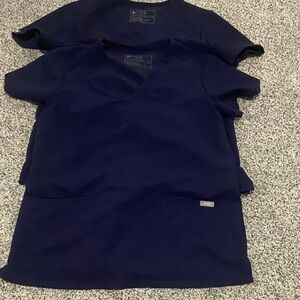 Figs Women's Navy Blue Short Sleeve Tee